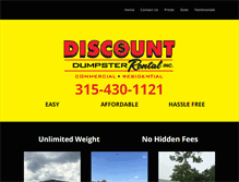 Tablet Screenshot of discountdumpsterrental.net